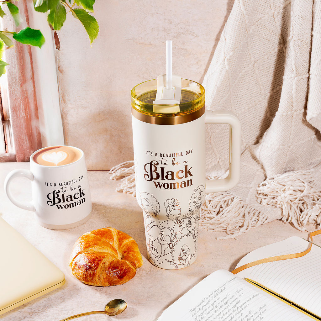 “Crème de la Crème” 40oz Insulated Tumbler – "It's a Beautiful Day to be a Black Woman"