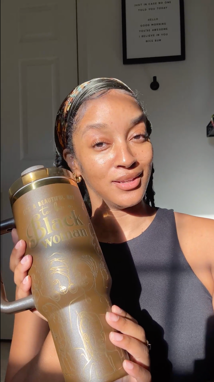 Brown Sugar (4th Anniversary) 40oz Insulated Tumbler – "It's a Beautiful Day to be a Black Woman"