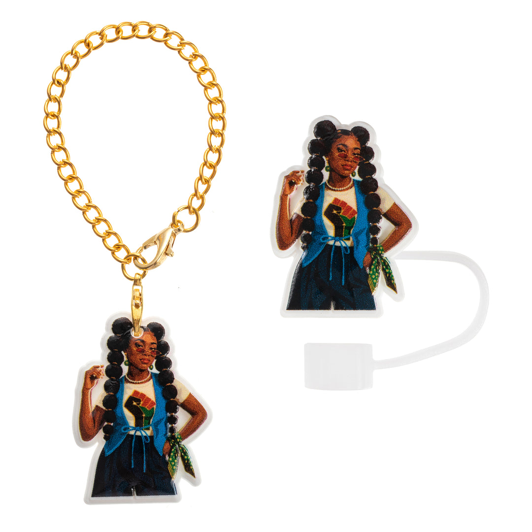 Juneteenth Limited Edition – Straw Topper & Charm Set