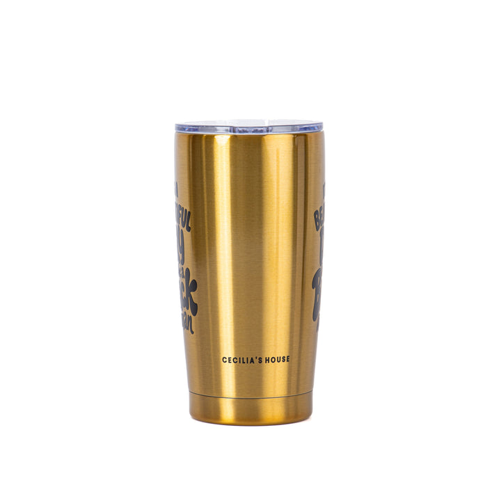 Limited Edition "Honey Drip" On-the-Go Splash Resistant Tumbler – 20oz – It's a Beautiful Day to Be a Black Woman