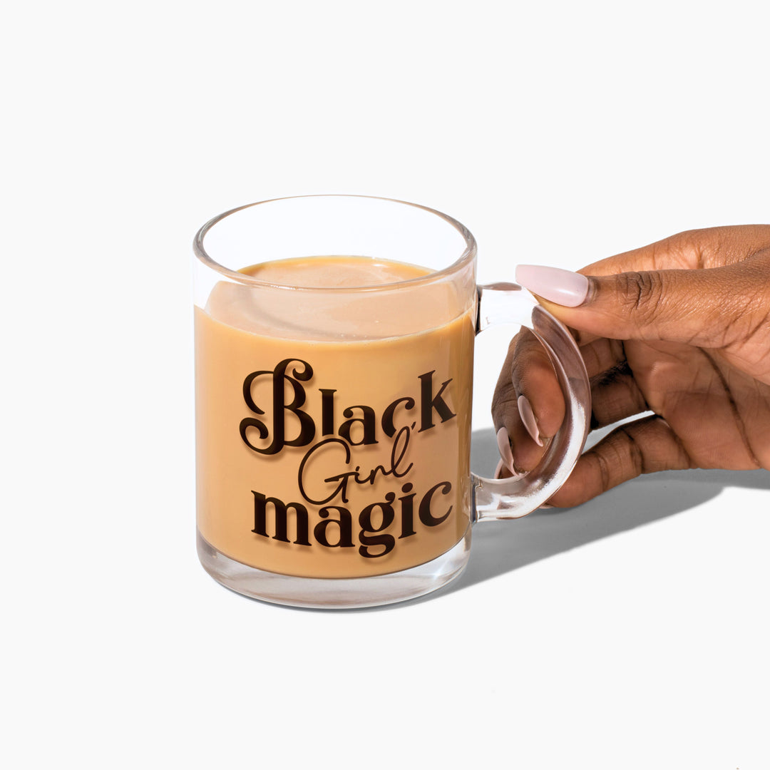 "Black Girl Magic" Glass Mug