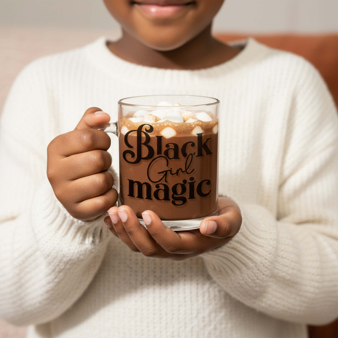 "Black Girl Magic" Glass Mug
