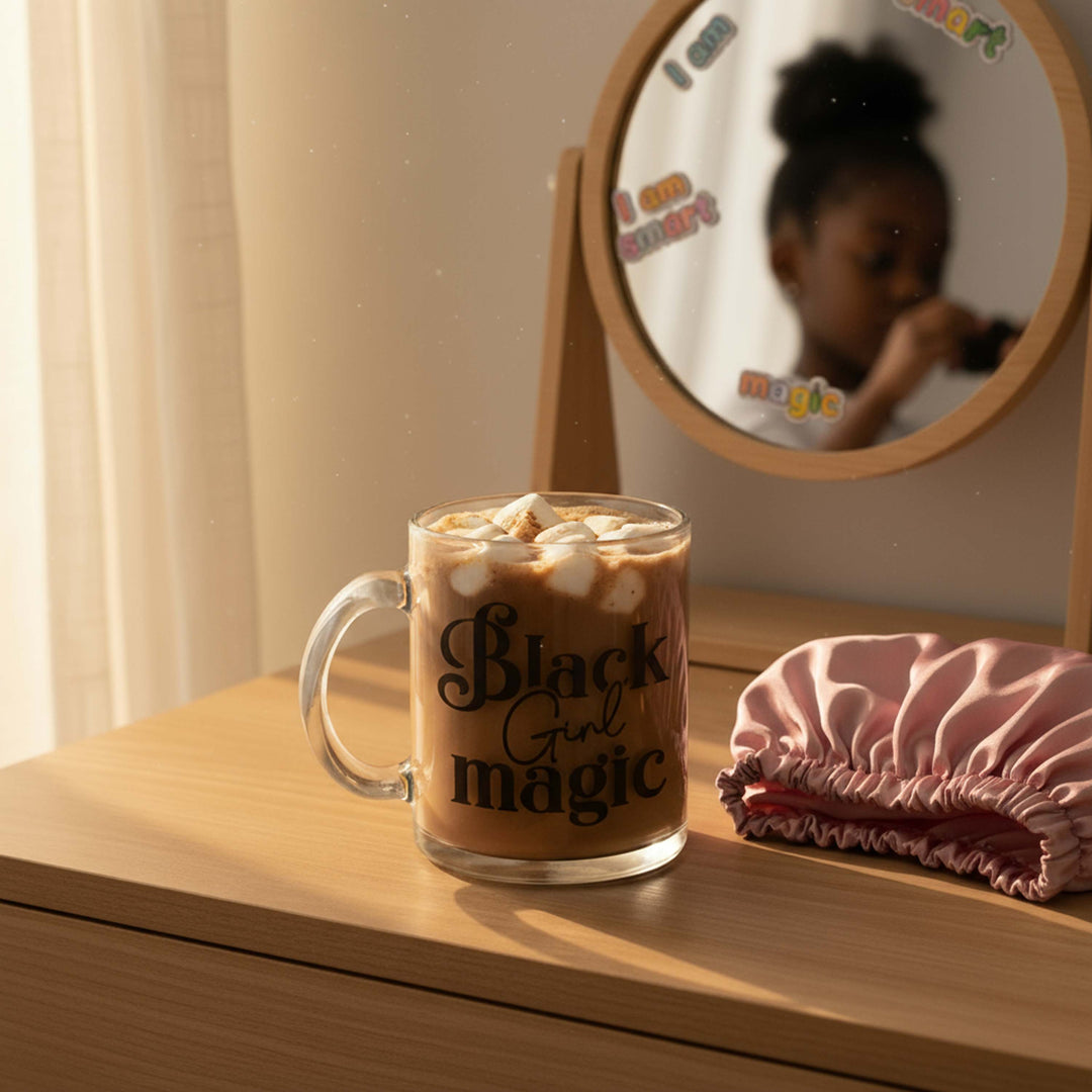 "Black Girl Magic" Glass Mug