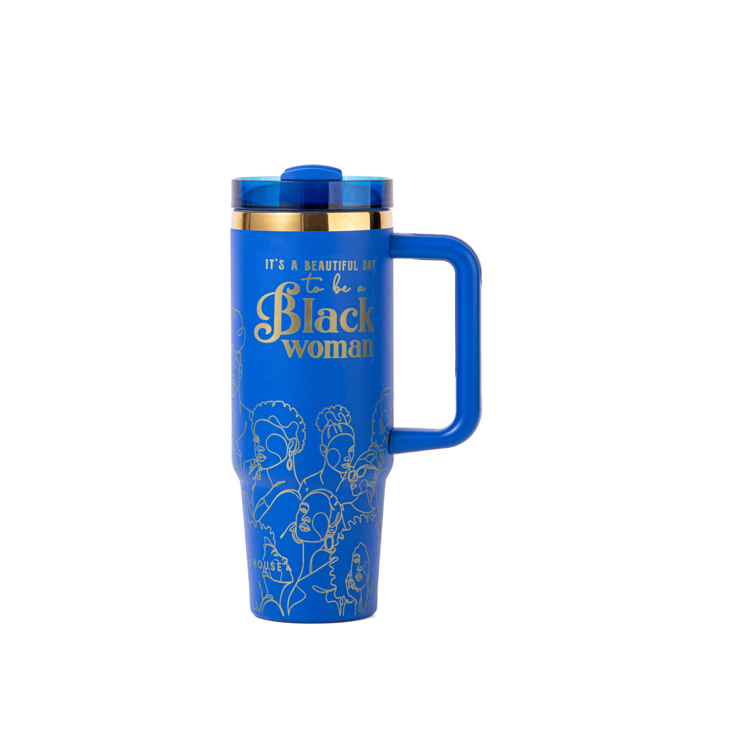 "Blue Reign (Gold Edition)" 30oz FlowSip™ Insulated Tumbler