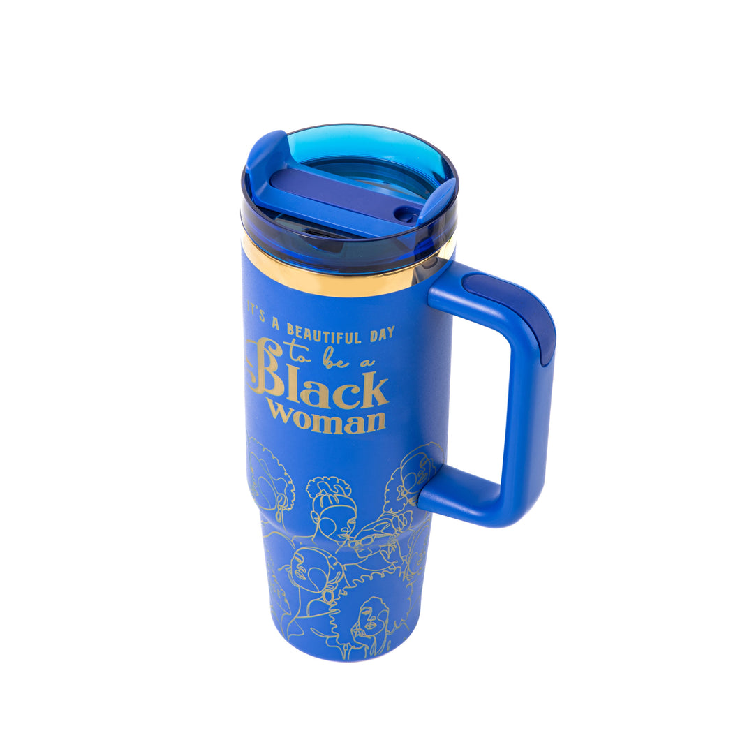 "Blue Reign (Gold Edition)" 30oz FlowSip™ Insulated Tumbler
