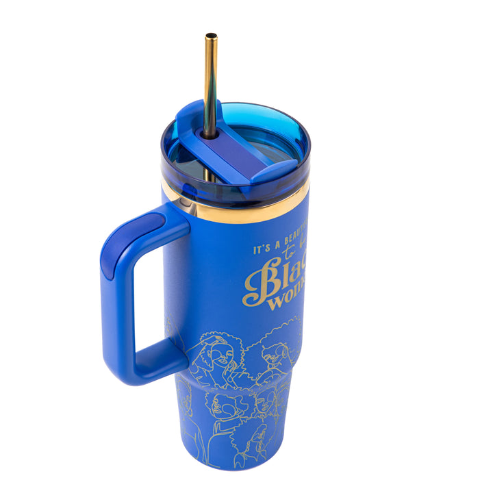 "Blue Reign (Gold Edition)" 30oz FlowSip™ Insulated Tumbler