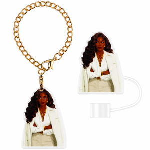 "Creme de la Creme" Straw Topper & Charm Set
