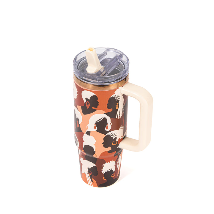 "Divine Elegance" HydraLock™ Leakproof Tumbler – 30oz – It's a Beautiful Day to Be a Black Woman
