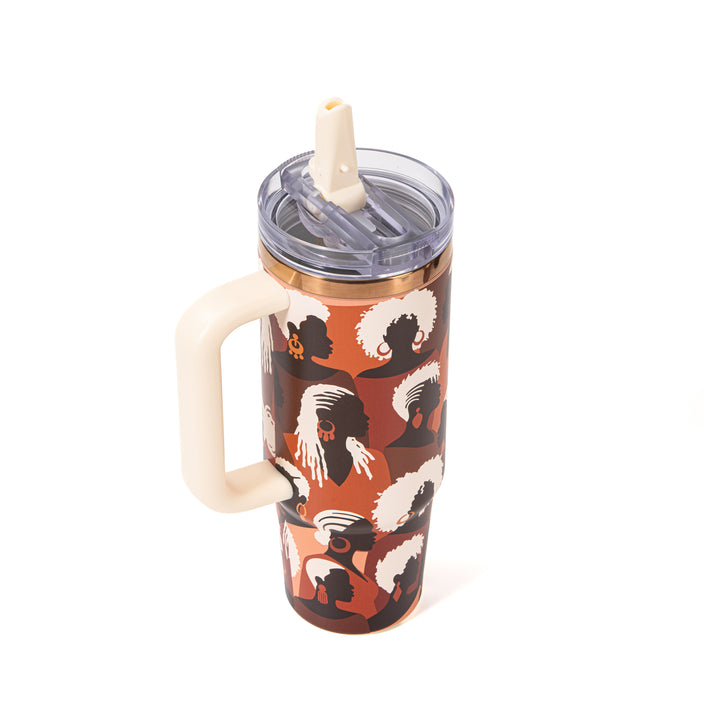 "Divine Elegance" HydraLock™ Leakproof Tumbler – 30oz – It's a Beautiful Day to Be a Black Woman
