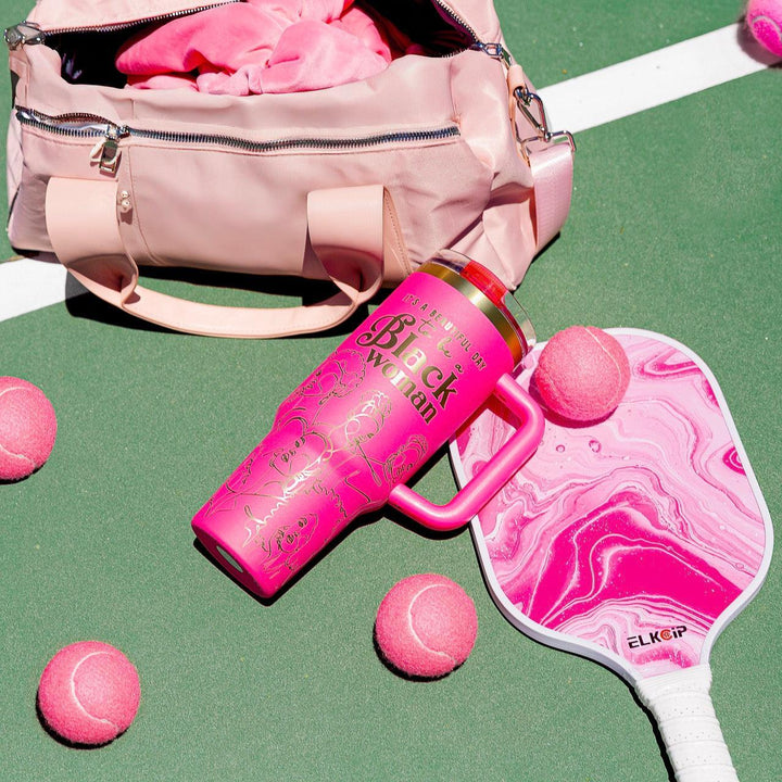 "Fierce Fuchsia" HydraLock™ Leakproof Tumbler – It's a Beautiful Day to Be a Black Woman | PRE-ORDER SHIPS 9/28/26 - 10/12/26