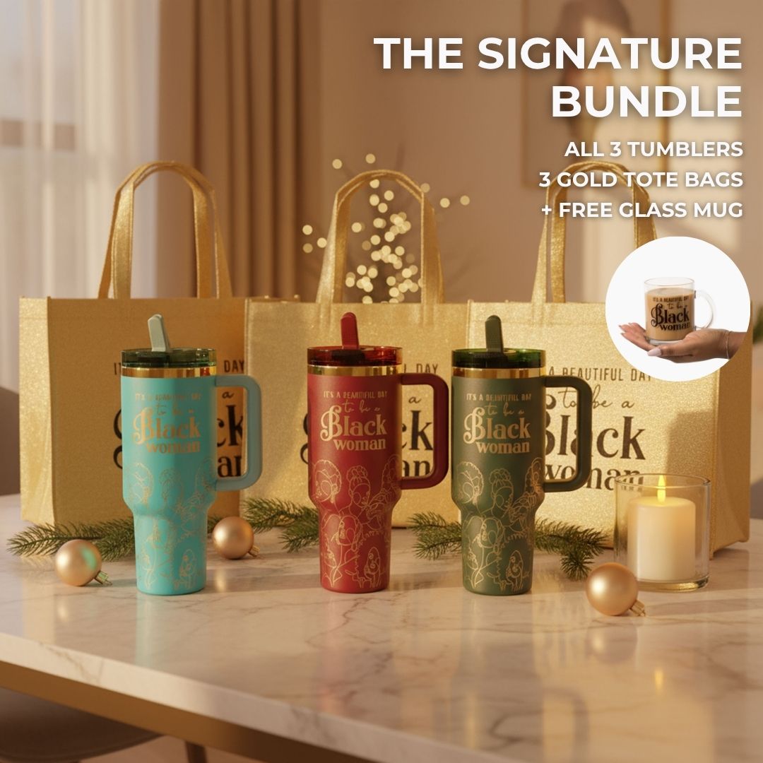 Golden Era Signature Tumbler Bundle — with Free Glass Mug + Note Cards