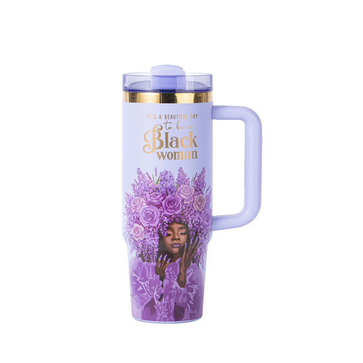 Lavender "Royalty Blossomed" FlowSip™ Insulated Tumbler
