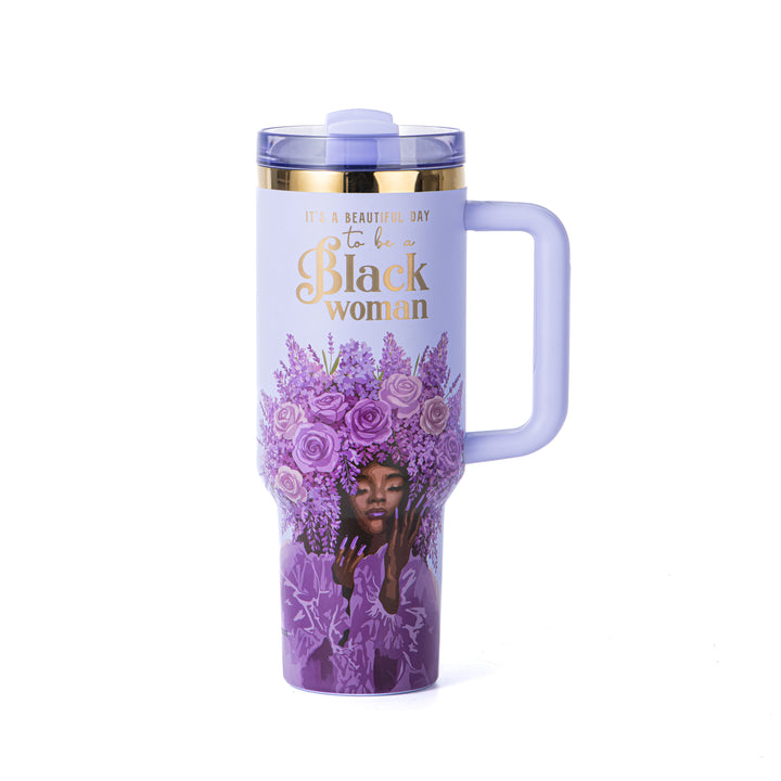 Lavender "Royalty Blossomed" FlowSip™ Insulated Tumbler