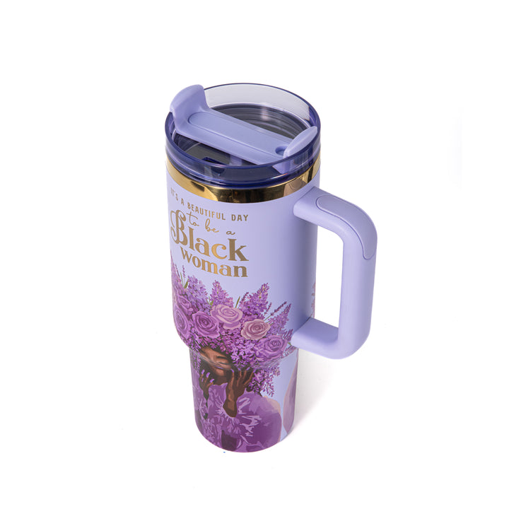 Lavender "Royalty Blossomed" FlowSip™ Insulated Tumbler