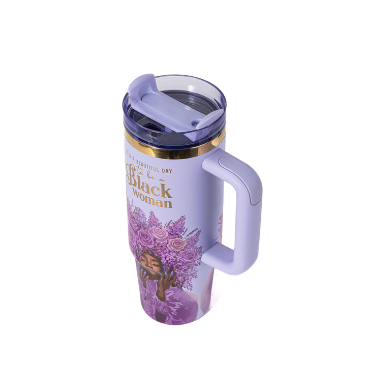 Lavender "Royalty Blossomed" FlowSip™ Insulated Tumbler