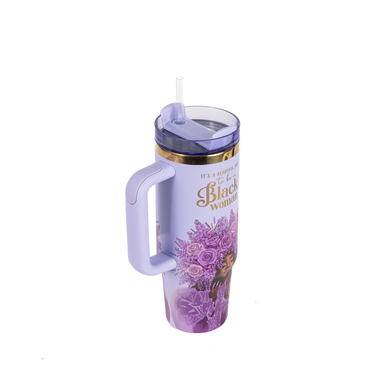 Lavender "Royalty Blossomed" FlowSip™ Insulated Tumbler