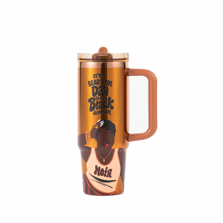 Limited Edition "Noir" Luxe HydraLock™ Leakproof Tumbler – It's a Beautiful Day to Be a Black Woman