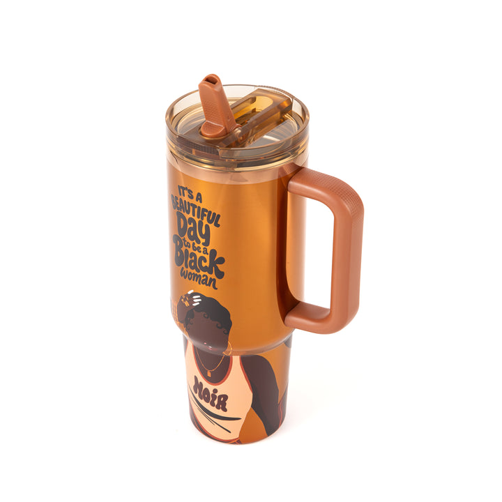 Limited Edition "Noir" Luxe HydraLock™ Leakproof Tumbler – It's a Beautiful Day to Be a Black Woman
