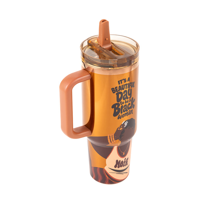 Limited Edition "Noir" Luxe HydraLock™ Leakproof Tumbler – It's a Beautiful Day to Be a Black Woman