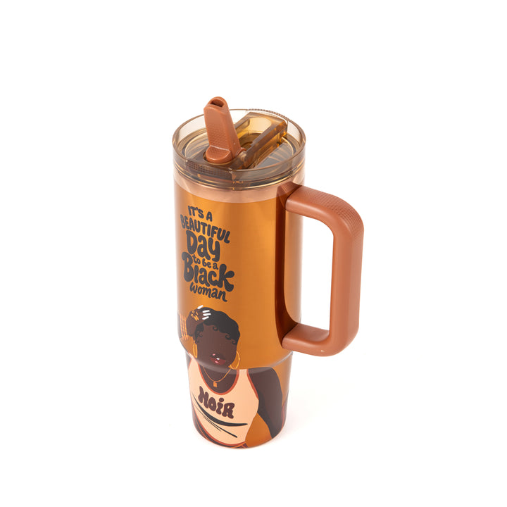Limited Edition "Noir" Luxe HydraLock™ Leakproof Tumbler – It's a Beautiful Day to Be a Black Woman