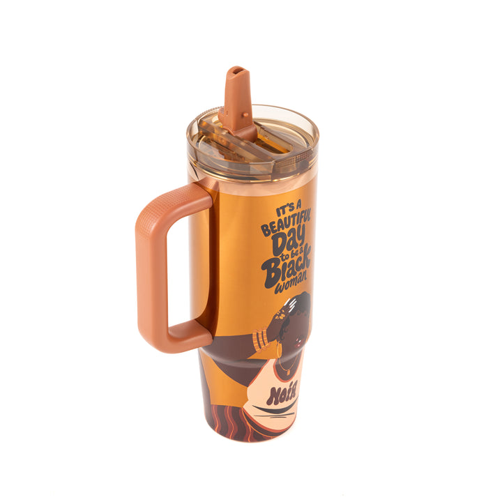 Limited Edition "Noir" Luxe HydraLock™ Leakproof Tumbler – It's a Beautiful Day to Be a Black Woman