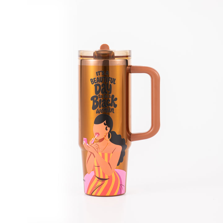 Limited Edition "Soft Glam" Luxe HydraLock™ Leakproof Tumbler – It's a Beautiful Day to Be a Black Woman