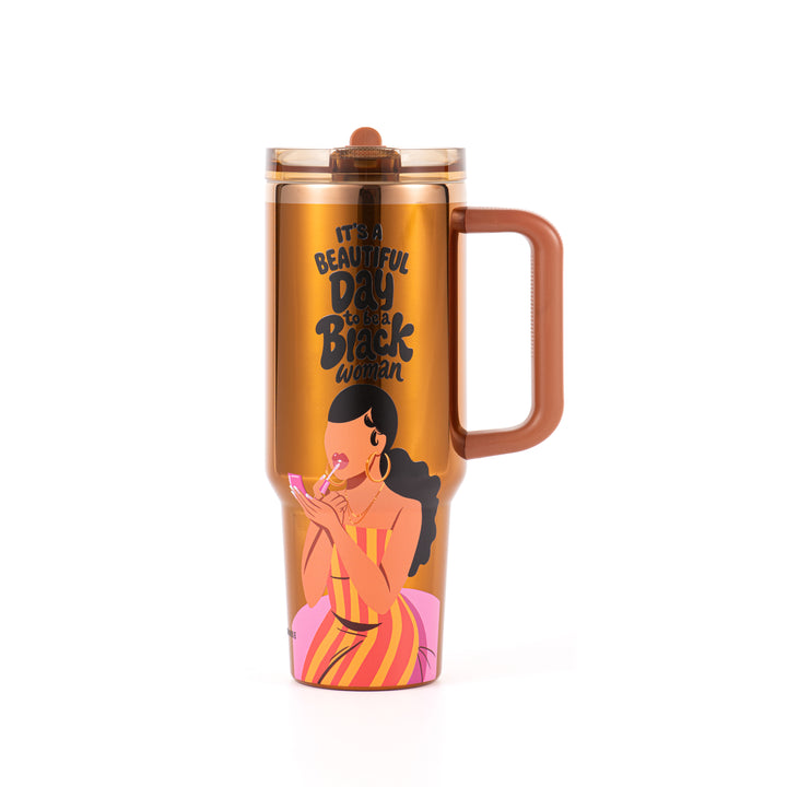 Limited Edition "Soft Glam" Luxe HydraLock™ Leakproof Tumbler – It's a Beautiful Day to Be a Black Woman