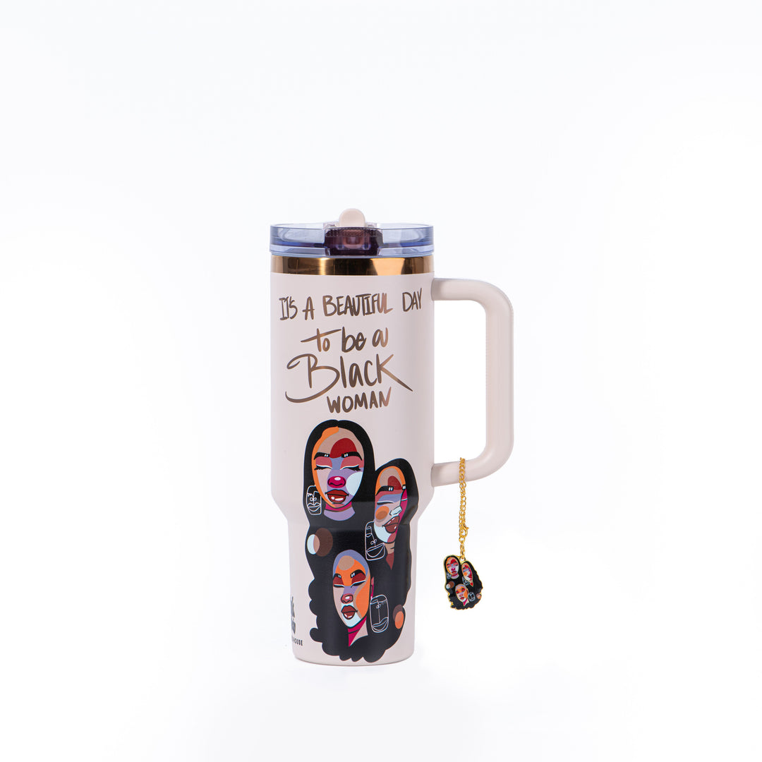 Limited Edition "Soul Sisters" Blush Pink 40oz HydraLock™ Leakproof Tumbler – Pinklomein x Cecilia's House