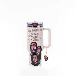 Limited Edition "Soul Sisters" Blush Pink HydraLock™ Leakproof Tumbler – 40oz – Pinklomein x Cecilia's House