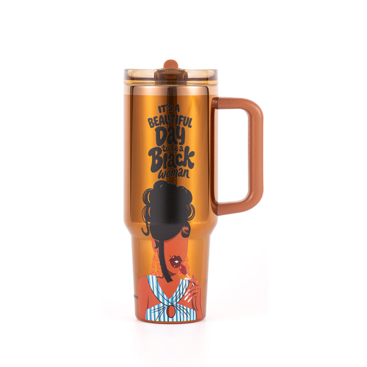 Limited Edition "Sweet Like Sunday" Luxe HydraLock™ Leakproof Tumbler – It's a Beautiful Day to Be a Black Woman