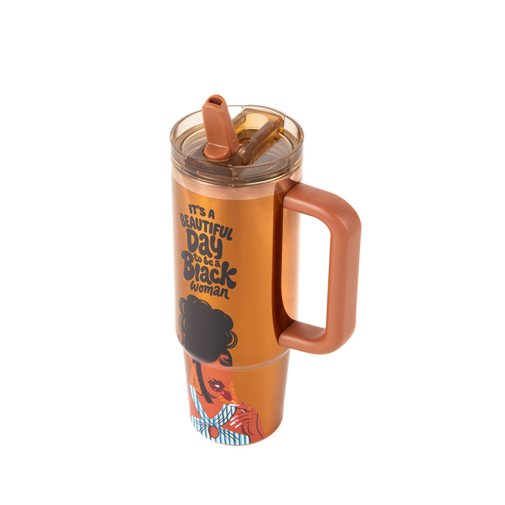 Limited Edition "Sweet Like Sunday" Luxe HydraLock™ Leakproof Tumbler – It's a Beautiful Day to Be a Black Woman