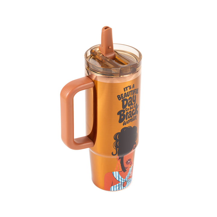 Limited Edition "Sweet Like Sunday" Luxe HydraLock™ Leakproof Tumbler – It's a Beautiful Day to Be a Black Woman