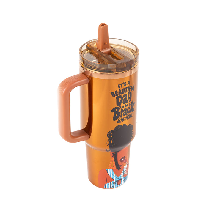 Limited Edition "Sweet Like Sunday" Luxe HydraLock™ Leakproof Tumbler – It's a Beautiful Day to Be a Black Woman
