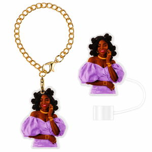 "Limitless Lavender" Straw Topper & Charm Set