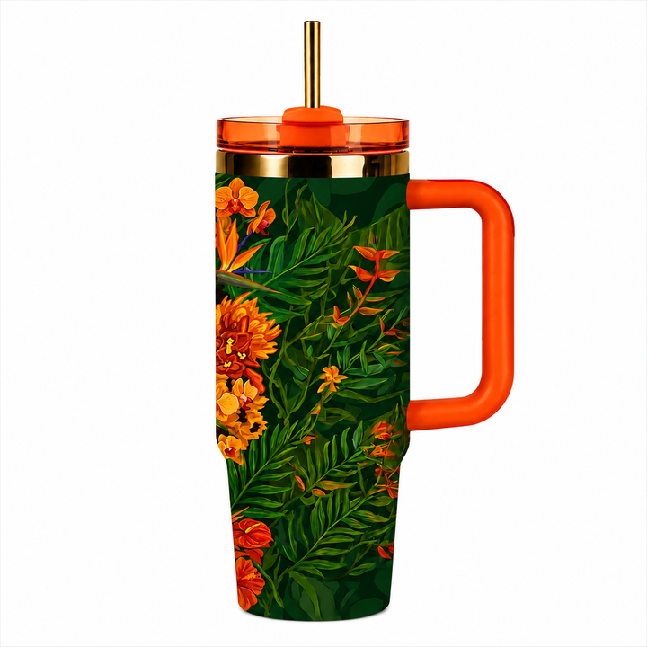 Marigold Muse Royalty Blossomed full-wrap FlowSip 30oz tumbler – back