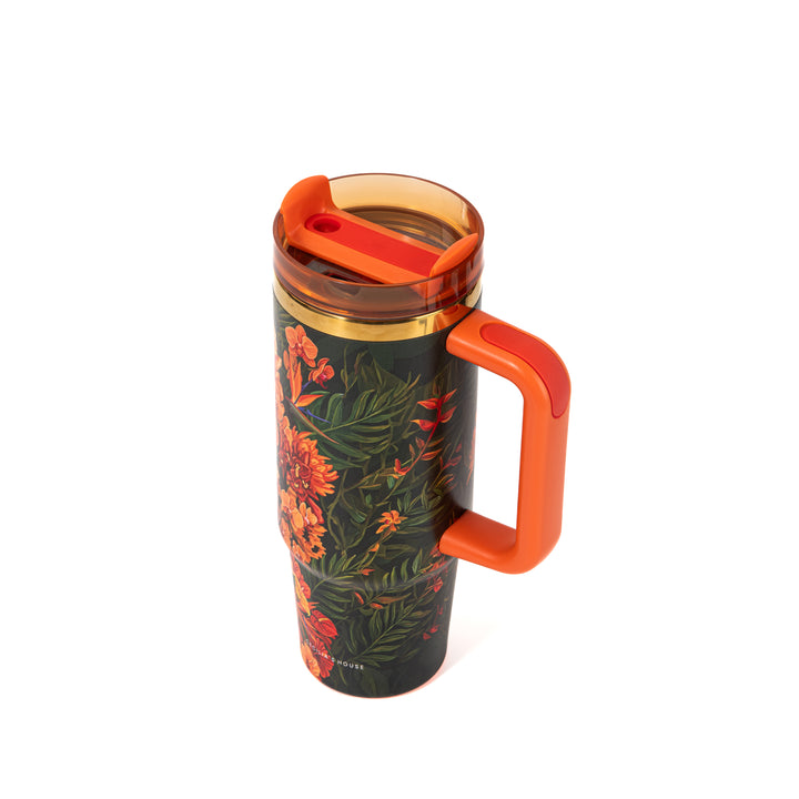 Marigold Muse "Royalty Blossomed" FlowSip™ Insulated Tumbler – 30oz – It's a Beautiful Day to Be a Black Woman