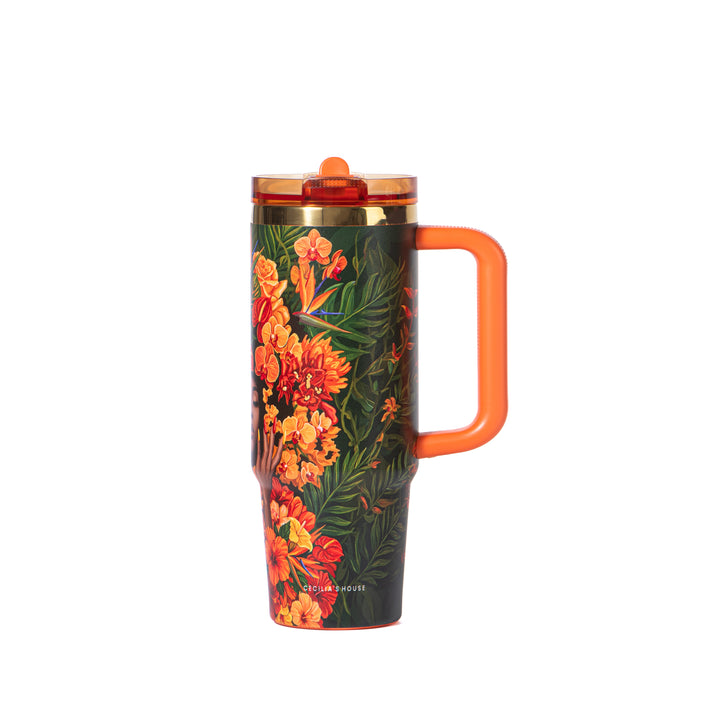 Marigold Muse "Royalty Blossomed" HydraLock™ Leakproof Tumbler – 30oz – It's a Beautiful Day to Be a Black Woman