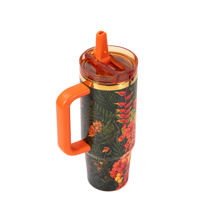 Marigold Muse "Royalty Blossomed" HydraLock™ Leakproof Tumbler – 30oz – It's a Beautiful Day to Be a Black Woman
