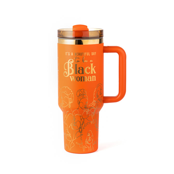 "Orange Oasis" 40oz FlowSip™ Insulated Tumbler
