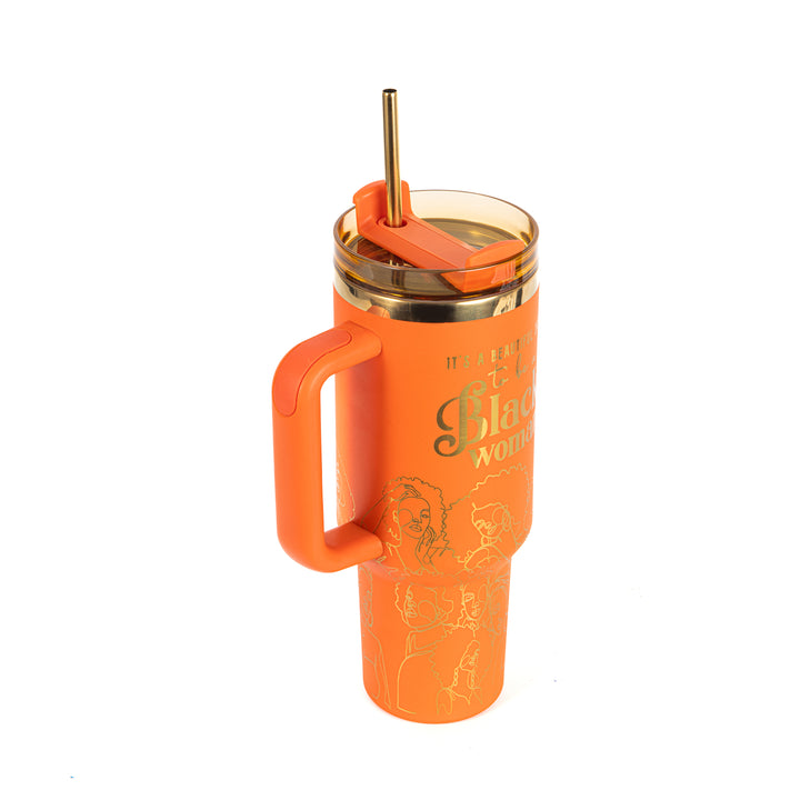 "Orange Oasis" 40oz FlowSip™ Insulated Tumbler