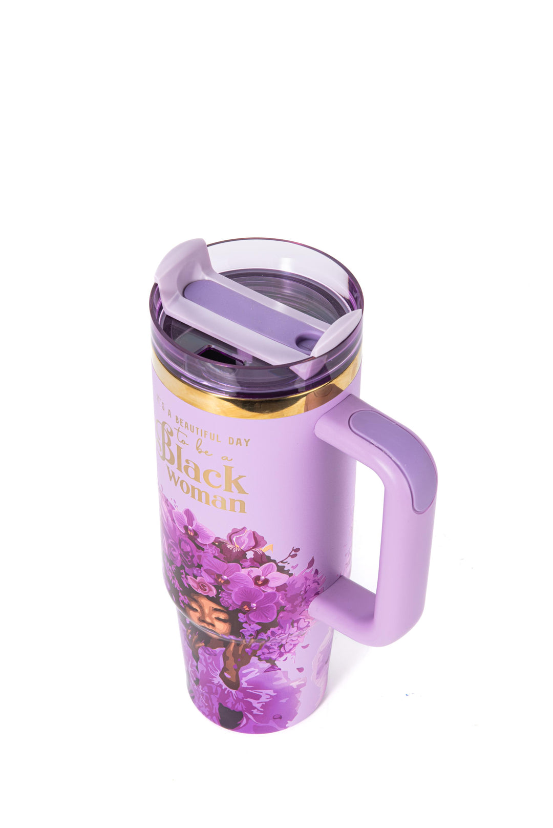 Orchid Purple "Royalty Blossomed" FlowSip™ Insulated Tumbler – It's a Beautiful Day to Be a Black Woman