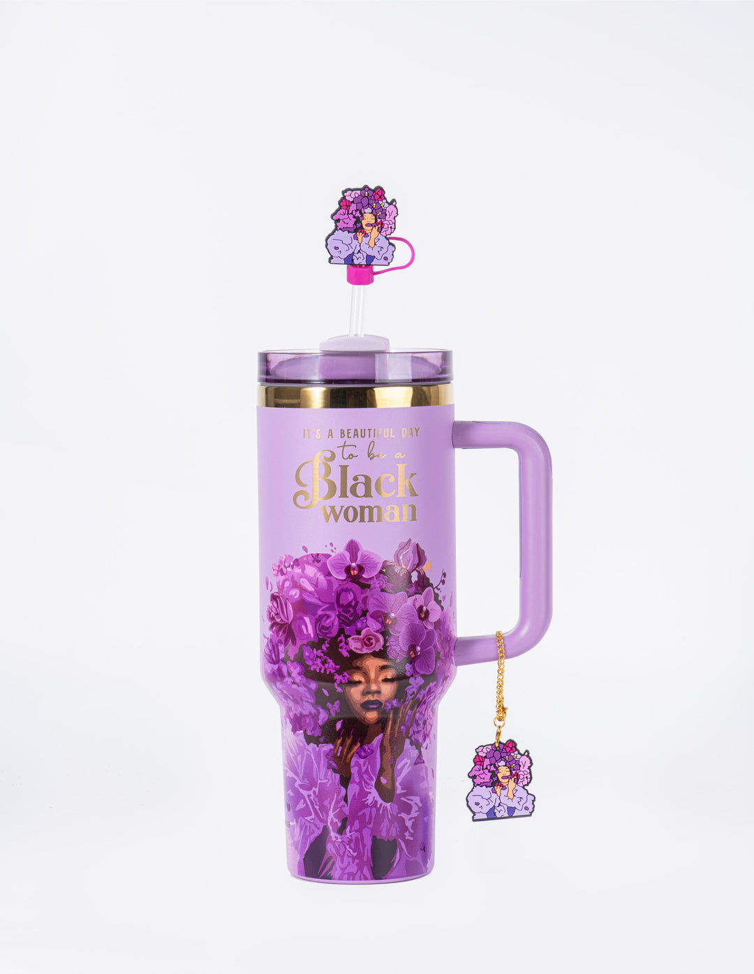 Orchid Purple “Royalty Blossomed” Insulated Tumbler – "It’s a Beautiful Day to be a Black Woman"