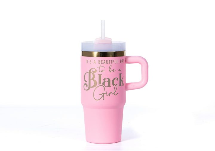 "Pinky Promise" 20oz Insulated Tumbler - "It's a Beautiful Day to be a Black Girl" | PRE-ORDER SHIPS BY 12/12/25