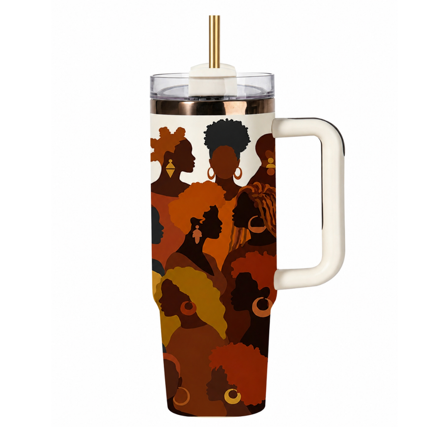 Rooted Radiance full-wrap FlowSip 30oz tumbler – It's a Beautiful Day to Be a Black Woman