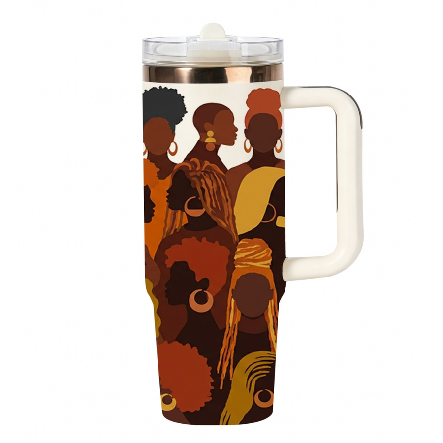 Rooted Radiance full-wrap HydraLock 30oz tumbler – It's a Beautiful Day to Be a Black Woman