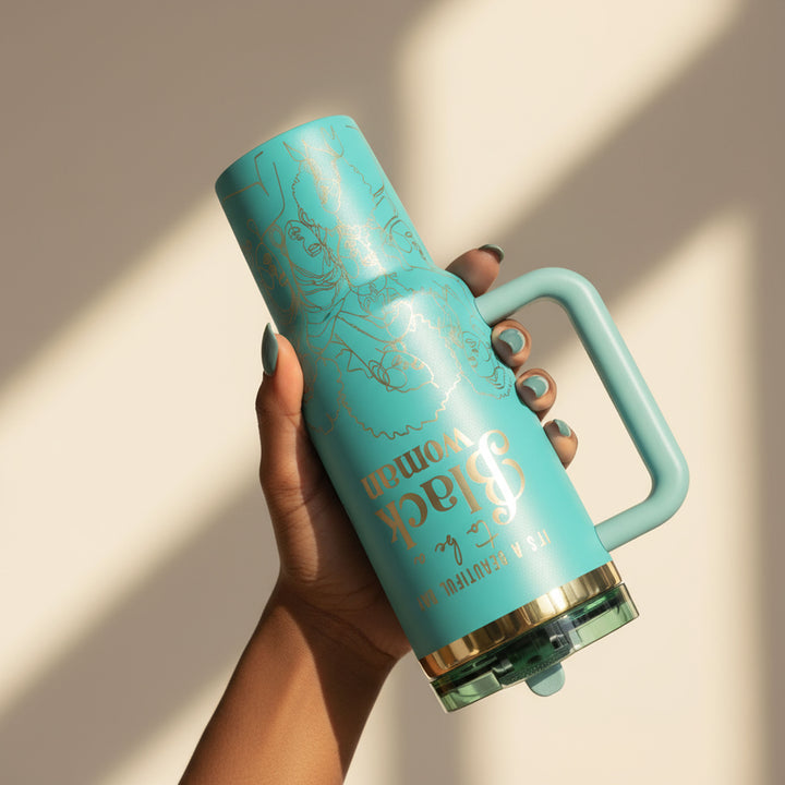 Teal Tranquility HydraLock™ Leakproof Flip Straw Tumbler - 40oz