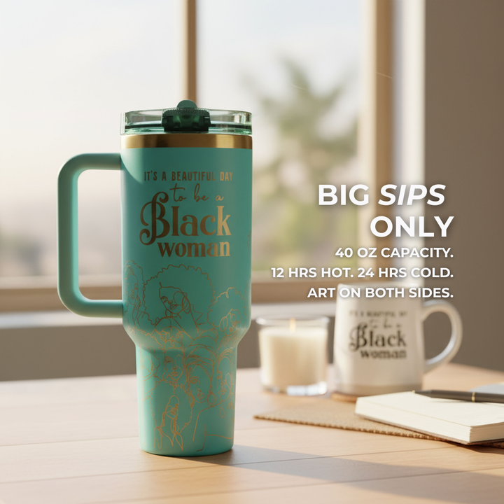 Teal Tranquility HydraLock™ Leakproof Flip Straw Tumbler - 40oz