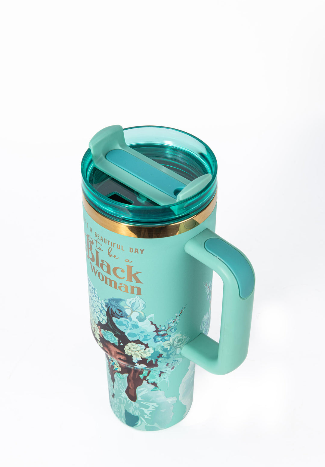 Tiffany Blue "Royalty Blossomed" FlowSip™ Insulated Tumbler – It's a Beautiful Day to Be a Black Woman