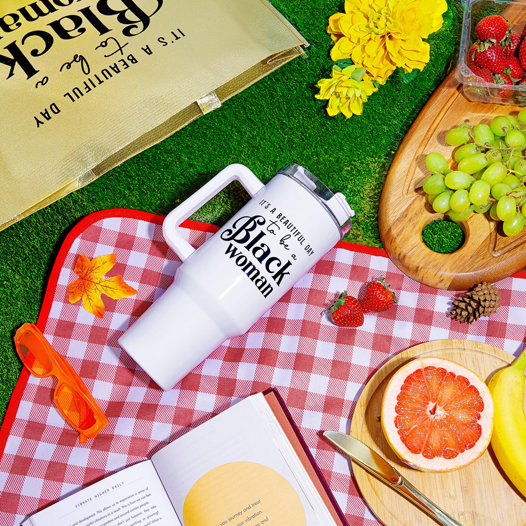 White 40oz FlowSip™ Insulated Tumbler