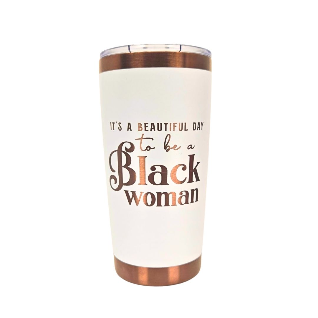 White Limited Edition "On the Go" Splash Resistant Tumbler - 20oz